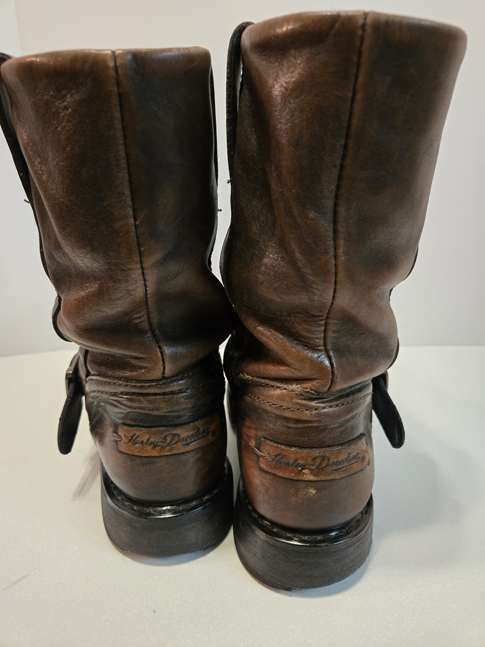 Harley-Davidson Orange Leather Boot Interior Label - Picture 2 of 10